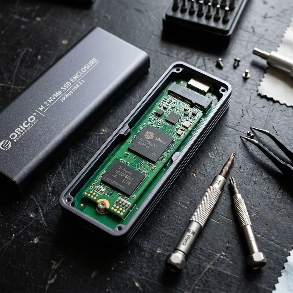 M.2 SSD case for video editing