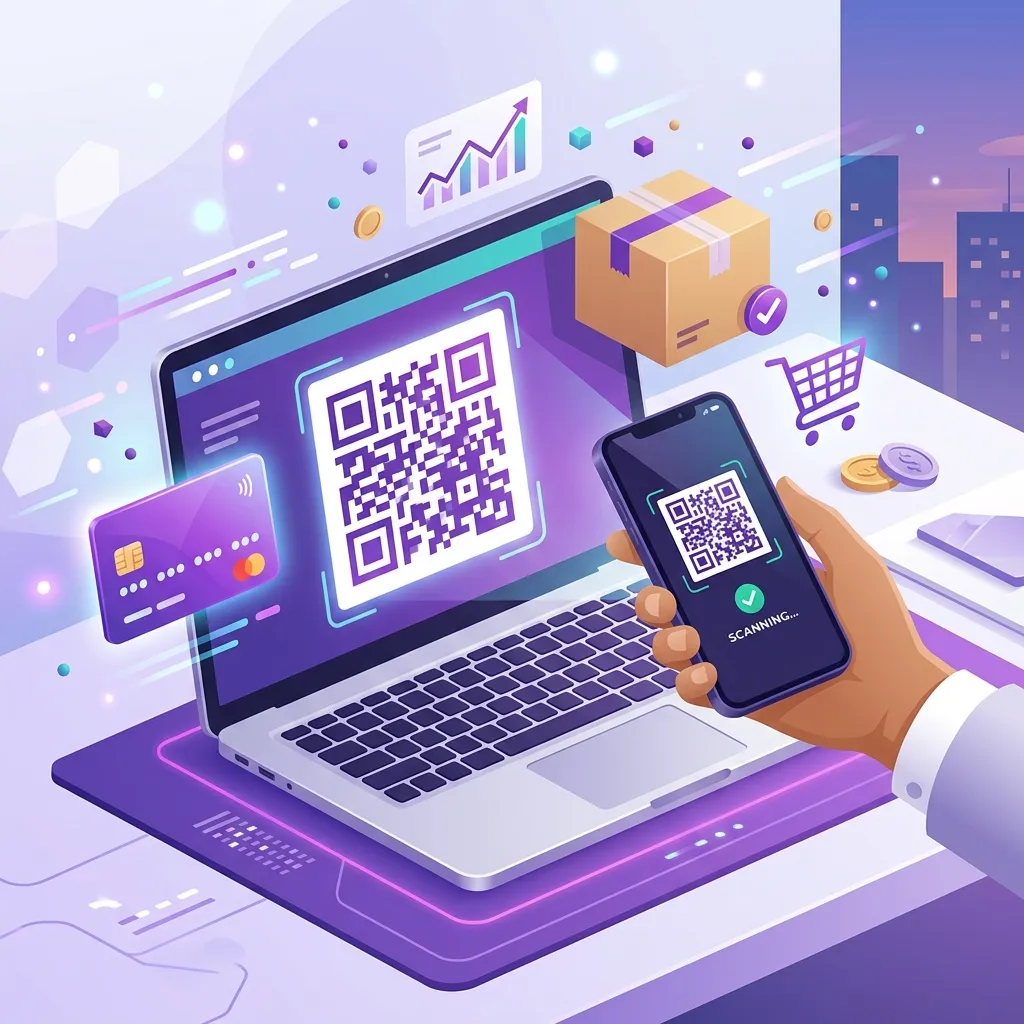E-commerce payment checkout via QR Code