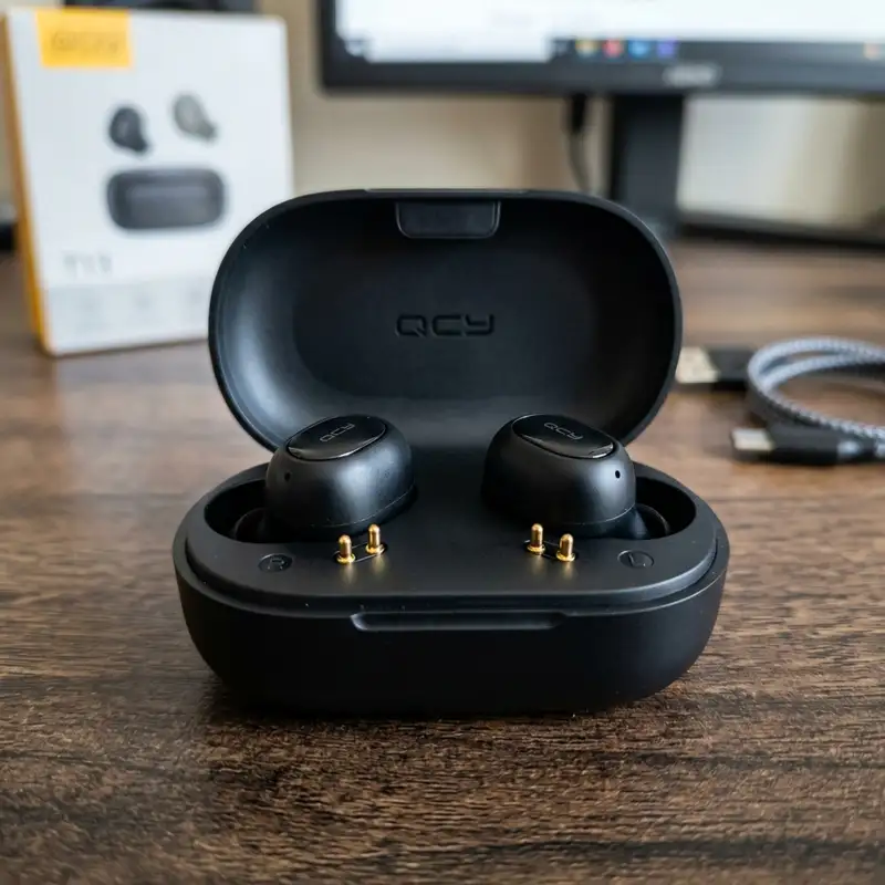 JBL Wave Flex earbud charging in case