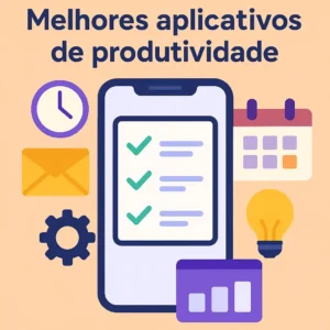 Melhores aplicativos de produtividade com ícones circulares e seções