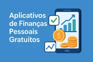 Aplicativos de finanças pessoais gratuitos com smartphone e gráficos de crescimento