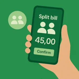 Aplicativos Para Dividir Contas Com Amigos: Conheça as Melhores Opções (2025) com visual de divisão de despesas no celular