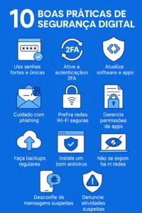 Gráfico de hábitos seguros no ambiente digital
