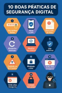 Checklist visual de segurança digital para todos os dias