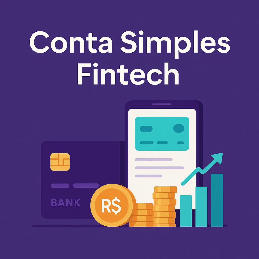 Ilustração sobre conta simples em fintech no Brasil