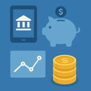 Aplicativo financeiro com gráfico de crescimento