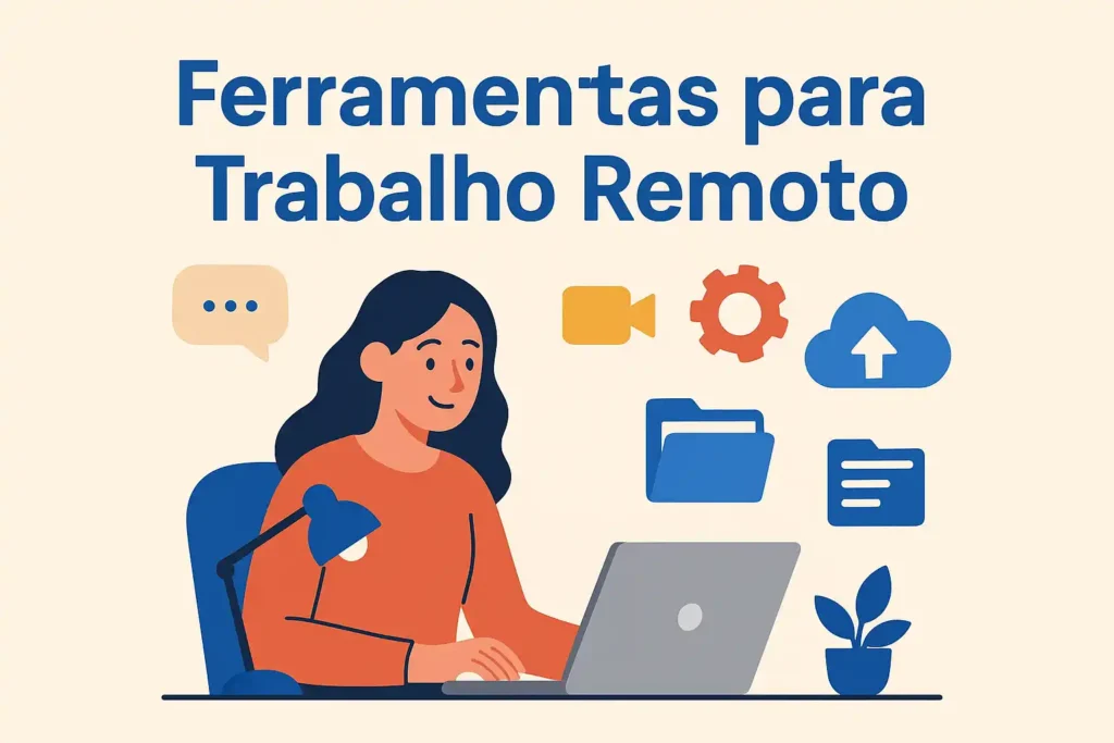 Videoconferência com quatro pessoas usando ferramentas para trabalho remoto