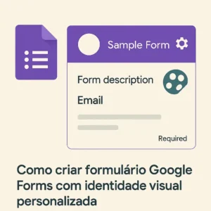 Tela inicial do Google Forms com ícones de edição