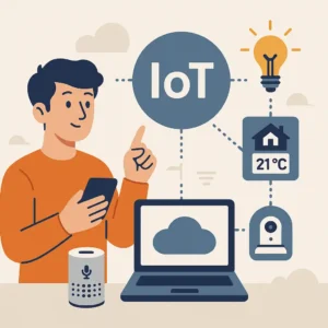 Internet das Coisas (IoT) conectando dispositivos inteligentes