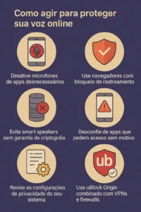 Dicas para proteger sua voz e dados digitais