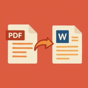 Tela de computador exibindo ícones de PDF e Word