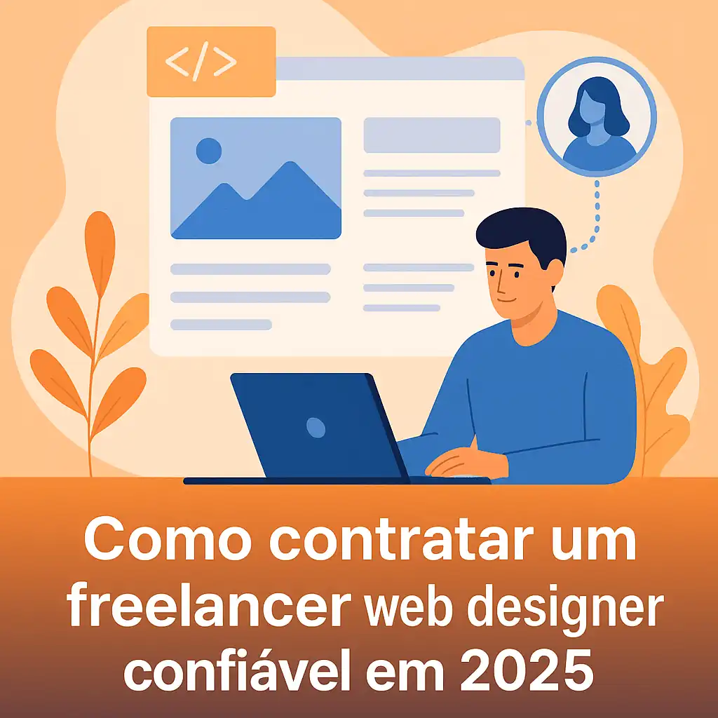 Freelancer web designer criando site responsivo em 2025