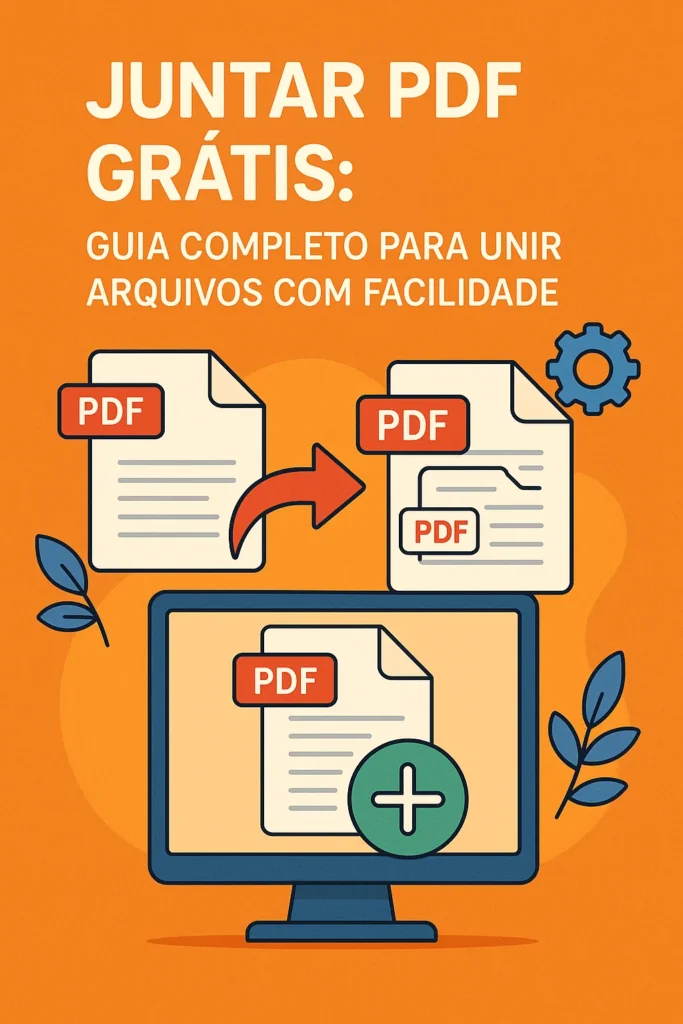 Ilustração mostrando como juntar PDF grátis com facilidade
